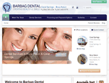 Tablet Screenshot of barbagdental.com
